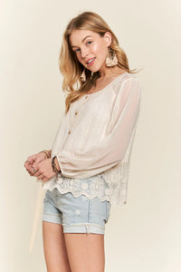 ADORA Button Down Embroidered Blouse