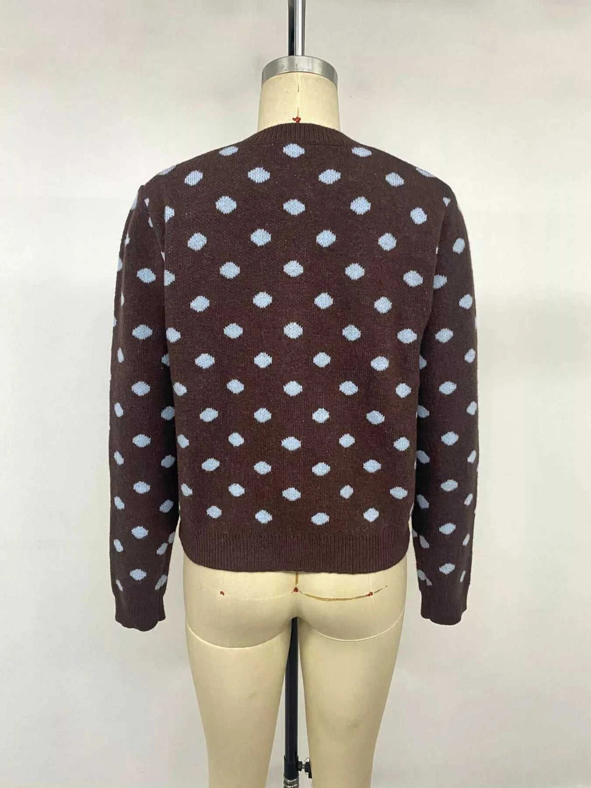 Polka Dot Button Up Cardigan 100100455414411 44 Affordable Fashion Under $100 Jerry's Apparel 