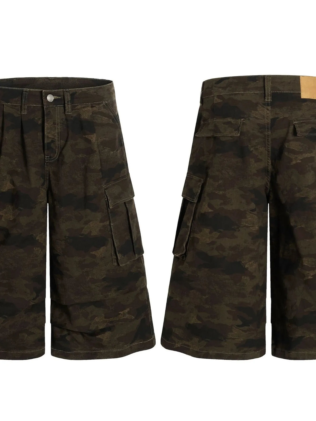 Men's Camouflage Cargo Wide Leg Shorts