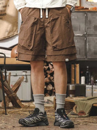 Men's Plus Size Multiple Pocket Layered Cargo Shorts with Drawstring Hem 100400101448683 36 Affordable Fashion Under $100 Jerry's Apparel 