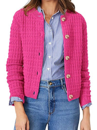 Textured Knit Button-Front Cardigan 100100626365347 44 Affordable Fashion Under $100 Jerry's Apparel 