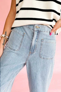 Solid Full-Length Regular Pocket Detail Jeans 100100025107664 63 Affordable Fashion Under $100 Jerry's Apparel 