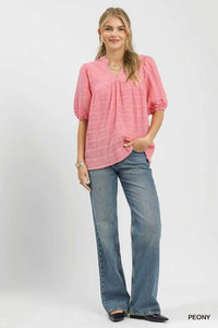 Umgee Textured Puff Sleeve Blouse 100100103951023 49 Affordable Fashion Under $100 Jerry's Apparel 