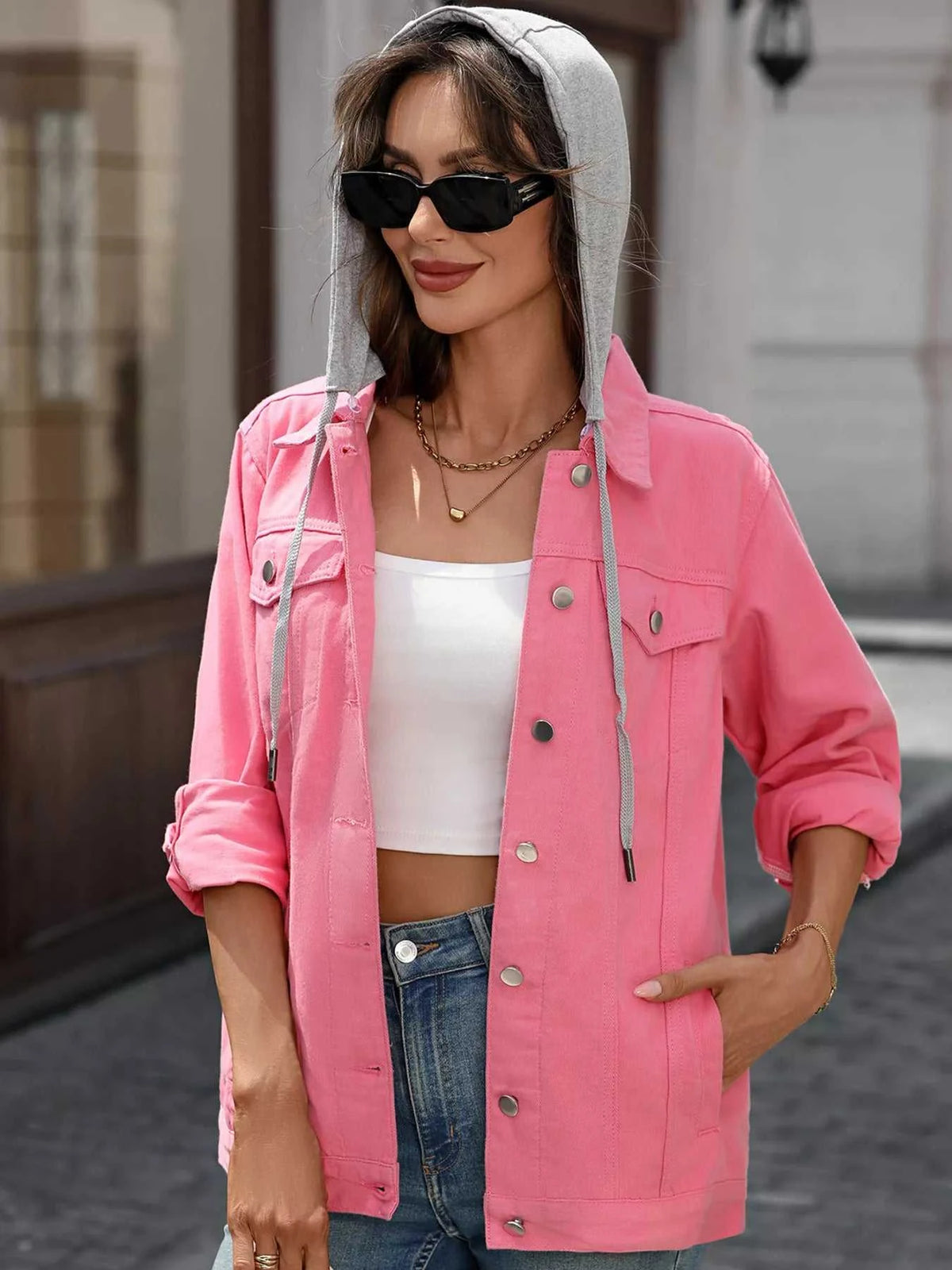 Button Up Long Sleeve Denim Jacket 100100316291883 79 Affordable Fashion Under $100 Jerry's Apparel 