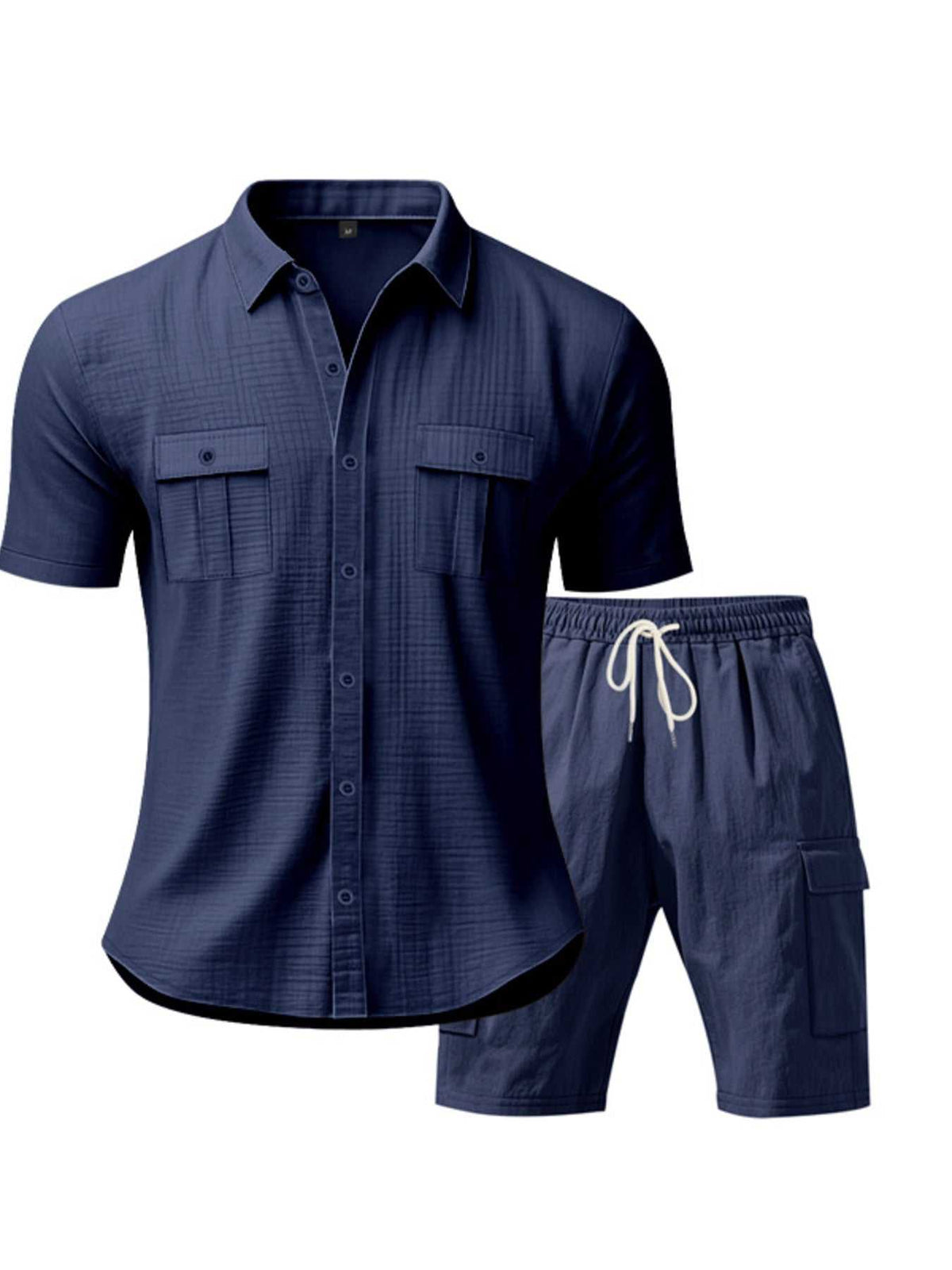 Men's Full Size Button Up Shirt and Shorts Set Plus Size 100400974487606 48 Affordable Fashion Under $100 Jerry's Apparel 