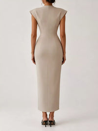 Slit Sleeveless Bodycon Midi Dress 101001165760167 45 Gifts for Her Jerry's Apparel 