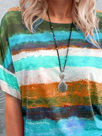 Contrast Round Neck Casual T-Shirt 100100706660927 23 Affordable Fashion Under $100 Jerry's Apparel 