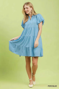 Umgee Puff Sleeve Tiered Babydoll Dress 100100508451523 55 Affordable Fashion Under $100 Jerry's Apparel 