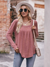 Square Neck Long Sleeve T-Shirt 100100618971989 31 Affordable Fashion Under $100 Jerry's Apparel 