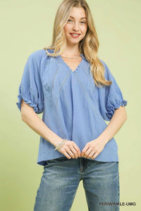 Umgee Cotton Gauze Ruffle Top 100100108951573 51 Affordable Fashion Under $100 Jerry's Apparel 