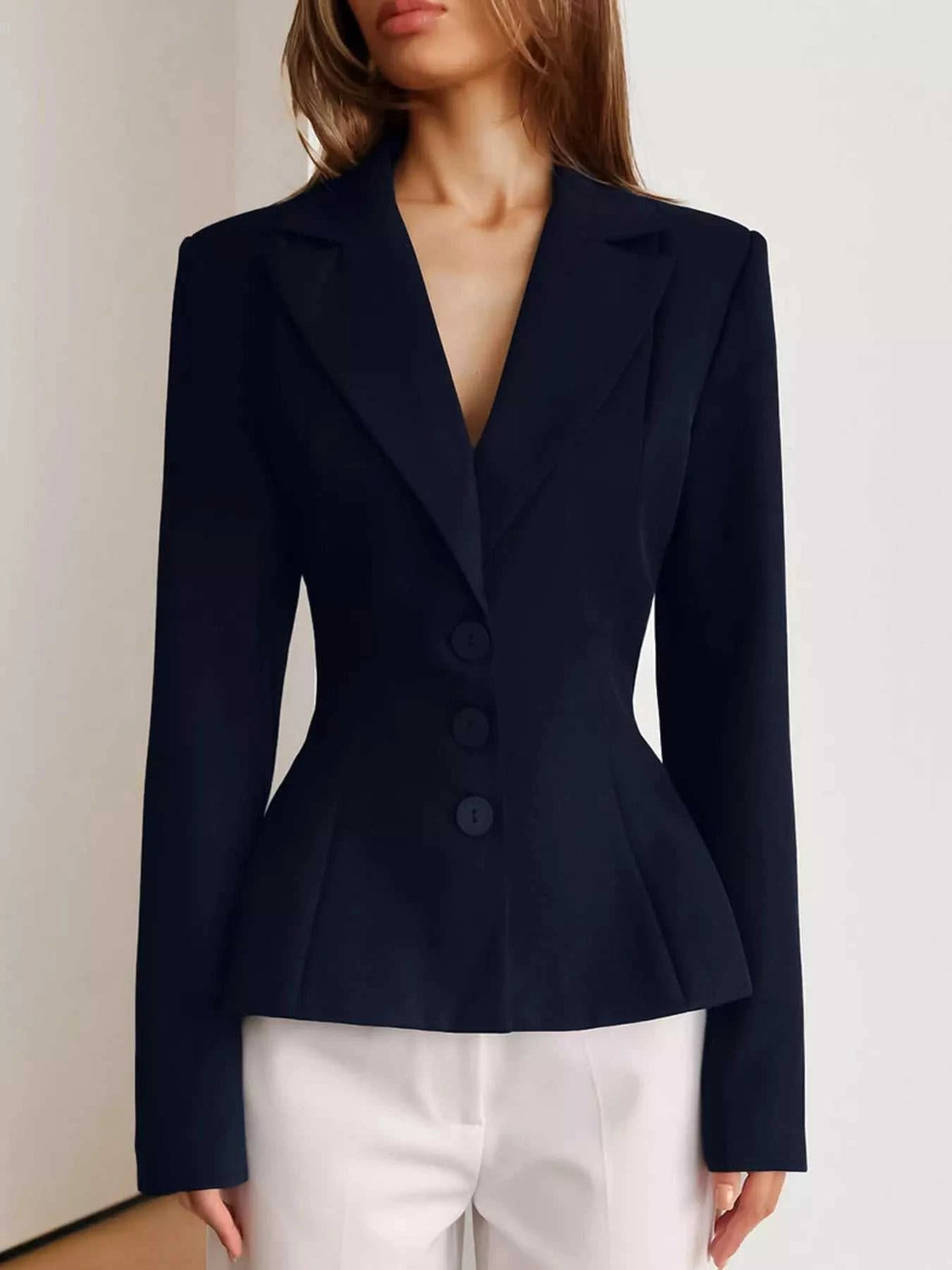 Lapel Collar Button Up Blazer 100100268888300 56 Affordable Fashion Under $100 Jerry's Apparel 