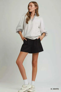 Umgee Stripe Ruffle Neck Long Sleeve Top 100100509861796 49 Affordable Fashion Under $100 Jerry's Apparel 