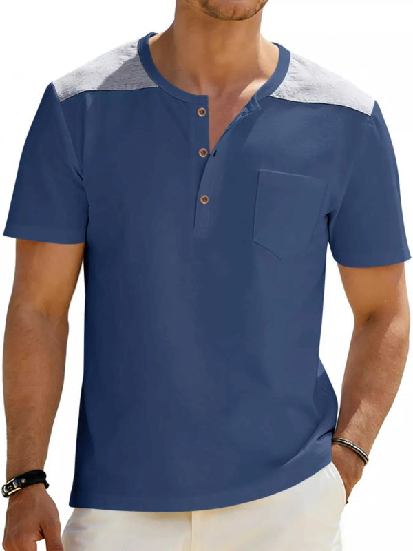 Men's Full Size Casual Henley T-Shirt with Pocket Plus Size 100400796832194 23 Affordable Fashion Under $100 Jerry's Apparel 