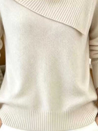 Full Size Asymmetric Ribbed Collar Sweater Plus Size 101002369014194 47 Affordable Fashion Under $100 Jerry's Apparel 