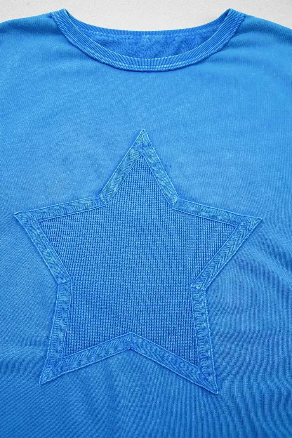 Mineral Wash Star Mesh Patchwork Oversize Tee 100100214366349 67 Affordable Fashion Under $100 Jerry's Apparel 
