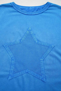 Mineral Wash Star Mesh Patchwork Oversize Tee 100100214366349 67 Affordable Fashion Under $100 Jerry's Apparel 