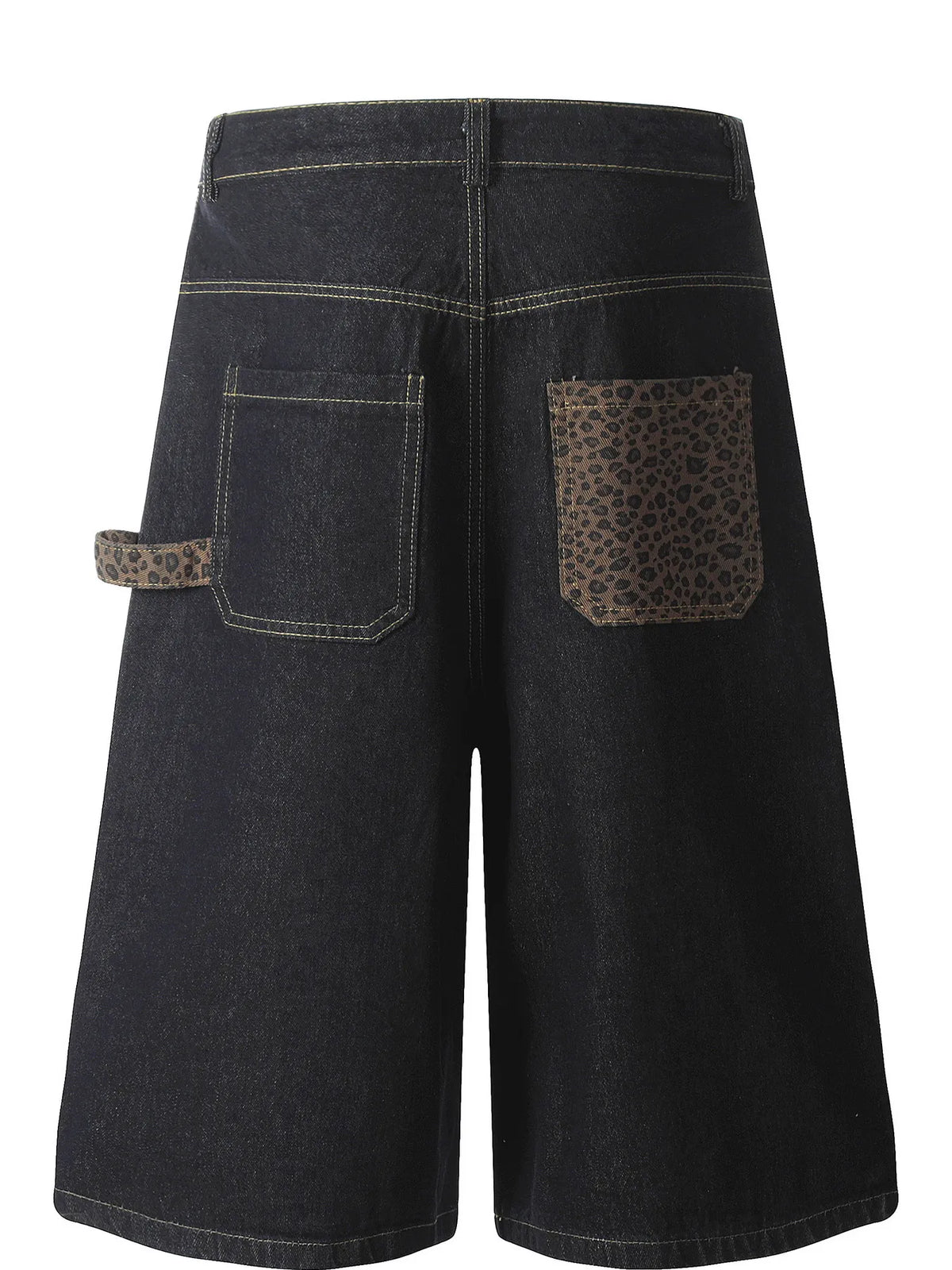 Men's Wide Leg Denim Shorts