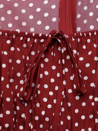 Square Neck Polka Dot Long Sleeve Maxi Dress 101001463928082 48 Affordable Fashion Under $100 Jerry's Apparel 