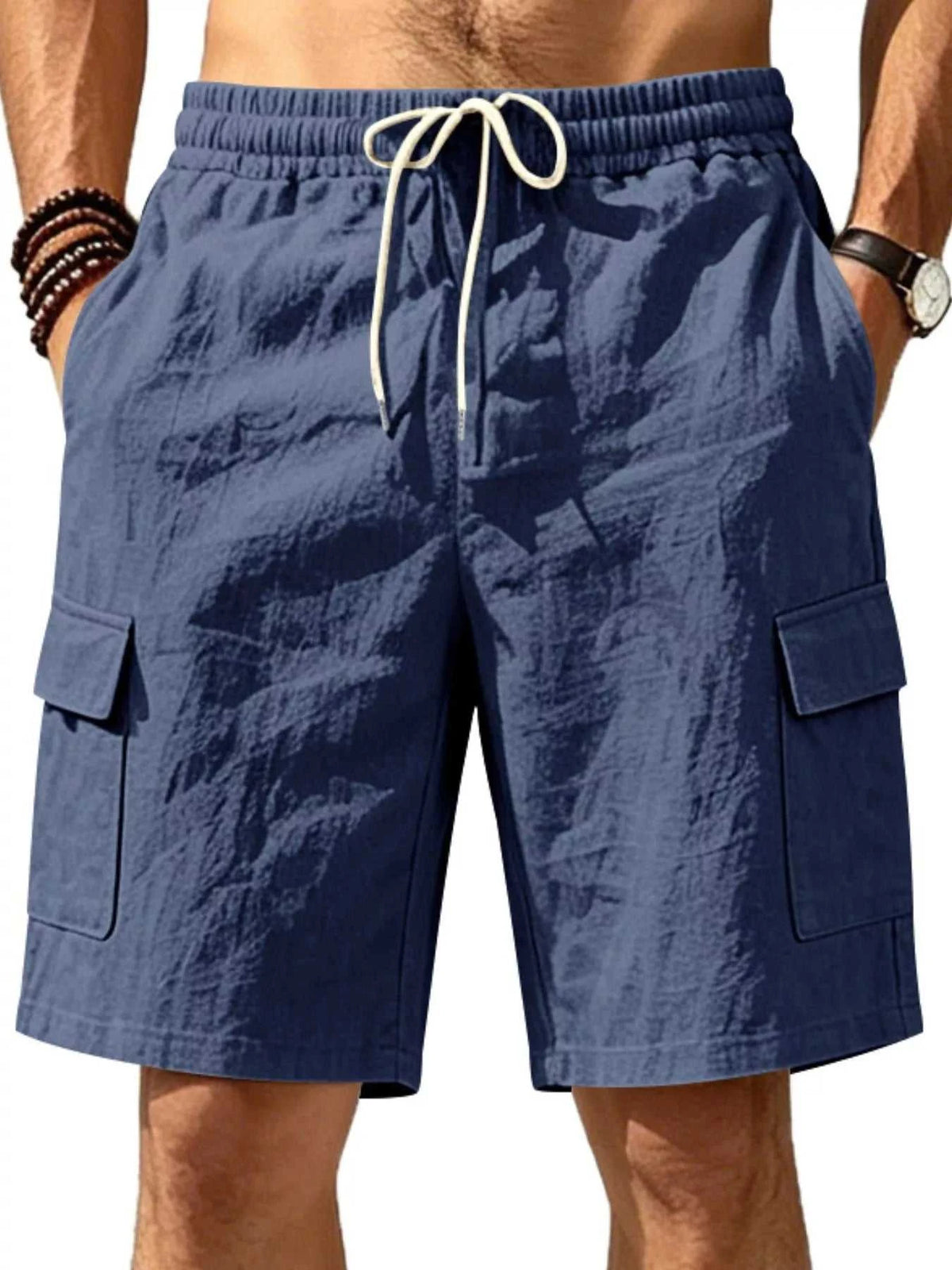 Men's Plus Size Casual Cargo Shorts with Drawstring Waist 100400477807470 36 Affordable Fashion Under $100 Jerry's Apparel 