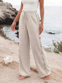 Drawstring Wide Leg Pants 100100457668627 39 Seasonal Fashion Collections Jerry's Apparel 