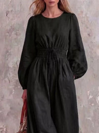 Smocked Waist Long-Sleeve Jumpsuit 101001514200781 49 Affordable Fashion Under $100 Jerry's Apparel 