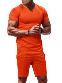 Men's Full Size V-Neck Short Sleeve T-Shirt and Shorts Set Plus Size 100400710859816 35 Affordable Fashion Under $100 Jerry's Apparel 