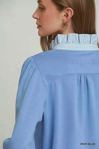 Umgee Stripe Ruffle Neck Long Sleeve Top 100100264141770 49 Gifts for Her Jerry's Apparel 