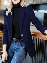 Full Size One Button Lapel Collar Blazer Plus Size 100100736237497 30 Affordable Fashion Under $100 Jerry's Apparel 