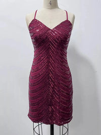 Sleeveless Sequin Embellished Bodycon Mini Cami Dress 101001090650712 56 Gifts for Her Jerry's Apparel 
