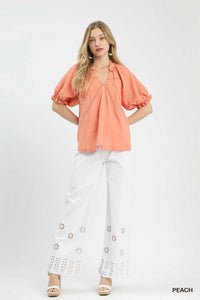 Umgee Cotton Gauze Ruffle Top 100100642161702 51 Affordable Fashion Under $100 Jerry's Apparel 