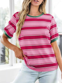 Striped Crew Neck T-Shirt 100100248569322 33 Affordable Fashion Under $100 Jerry's Apparel 