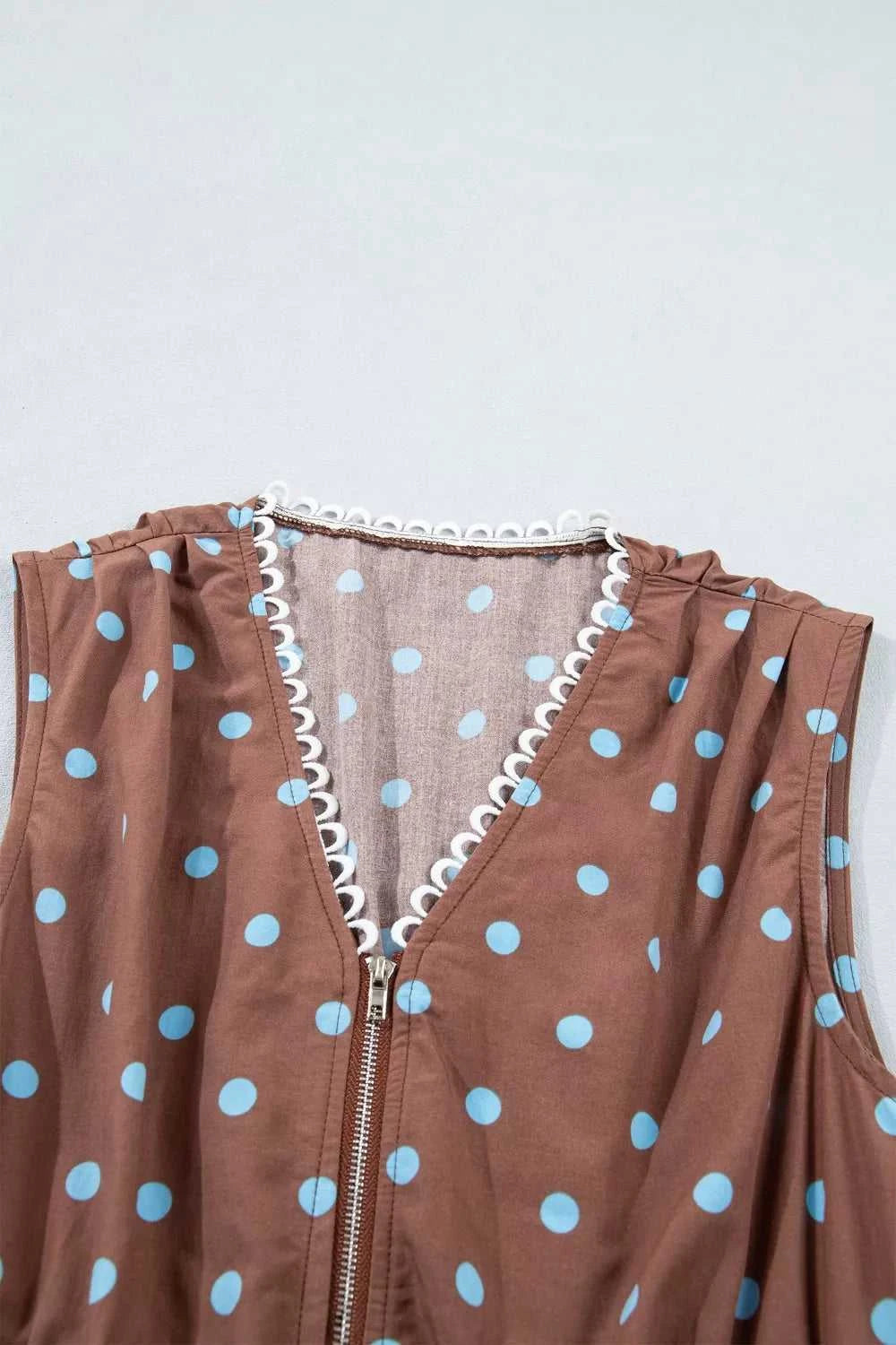 Polka Dot Zipper Front Midi Dress 100100529252916 67 Gifts for Her Jerry's Apparel 