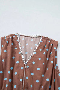 Polka Dot Zipper Front Midi Dress 100100529252916 67 Gifts for Her Jerry's Apparel 