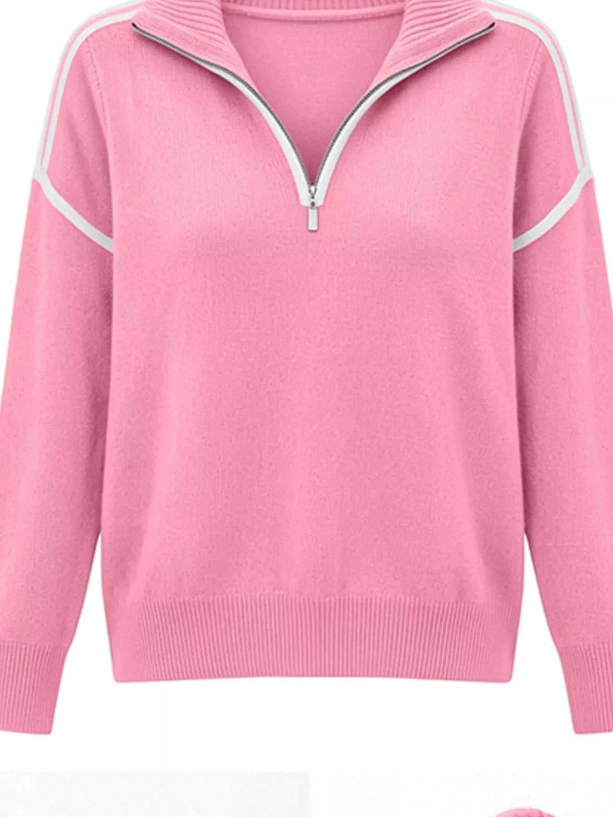 Quarter-Zip Dropped Shoulder Sweater 101002465040591 42 Affordable Fashion Under $100 Jerry's Apparel 