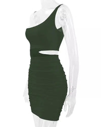 One-Shoulder Cutout Ruched Bodycon Mini Dress 101001098960768 27 Gifts for Her Jerry's Apparel 