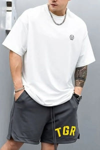 Men's Plus Size Round Neck Half Sleeve T-Shirt
