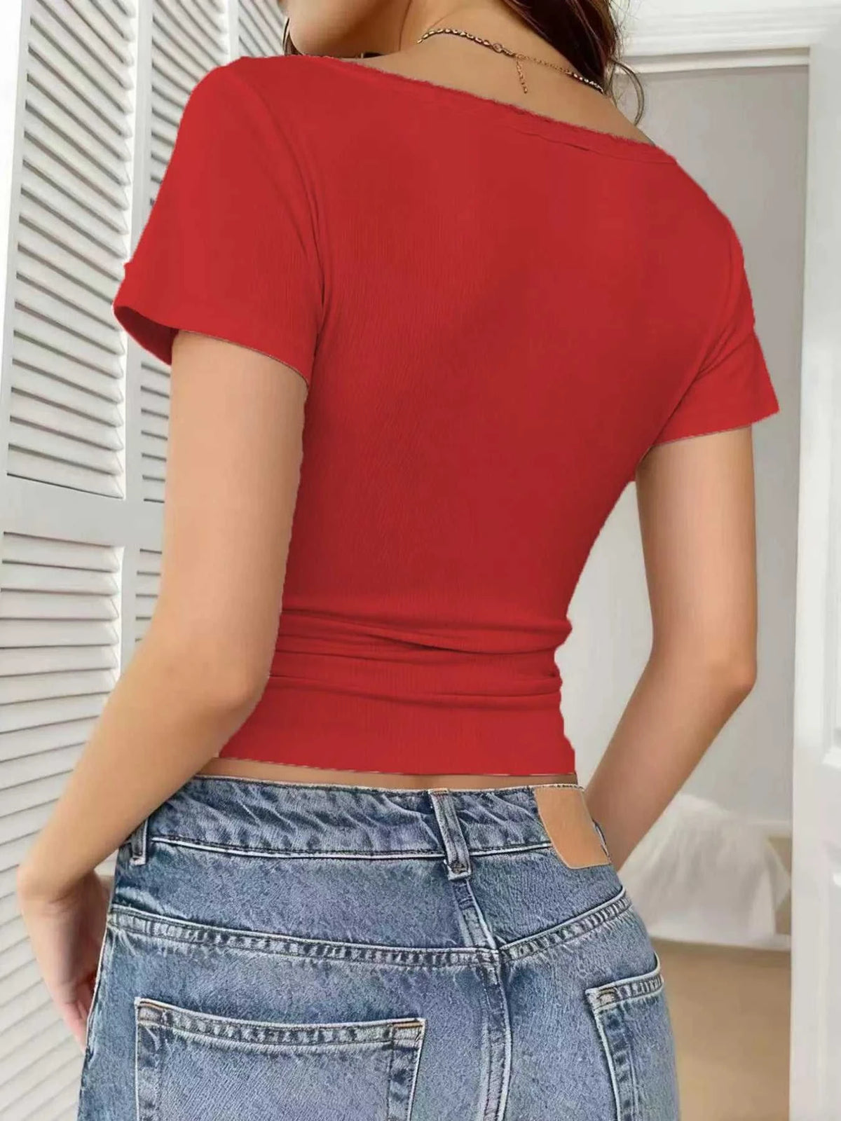 Full Size Lace Trim Short Sleeve Slim Fit Top Plus Size 100100194763893 22 Affordable Fashion Under $100 Jerry's Apparel 