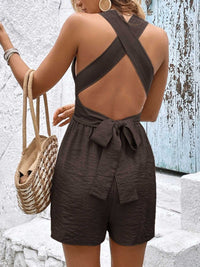 Crisscross Back Sleeveless Romper 100100264151999 32 Affordable Fashion Under $100 Jerry's Apparel 