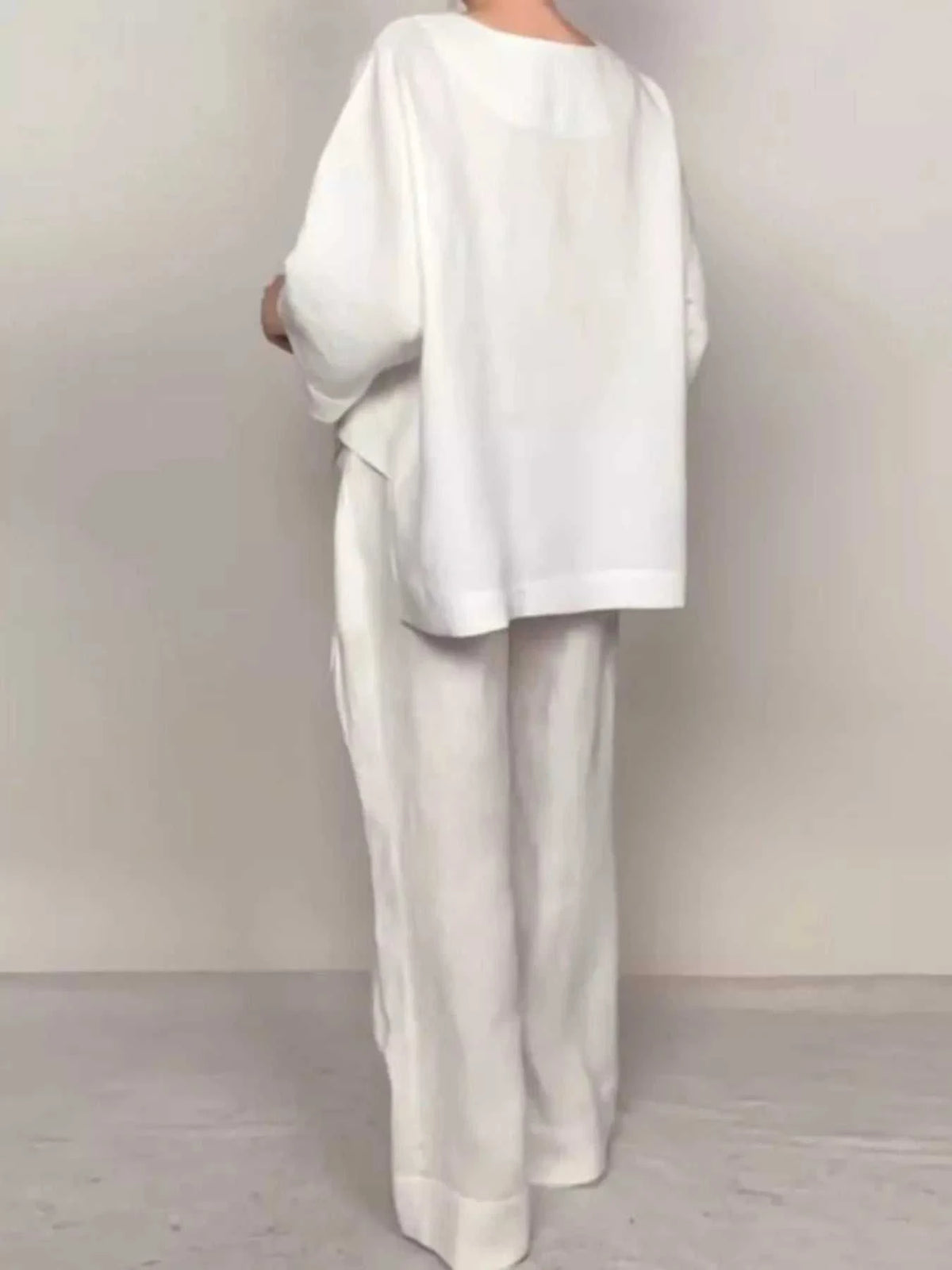 Full Size V-Neck Long Sleeve Top and Pants Set Plus Size 100100878243855 49 Affordable Fashion Under $100 Jerry's Apparel 