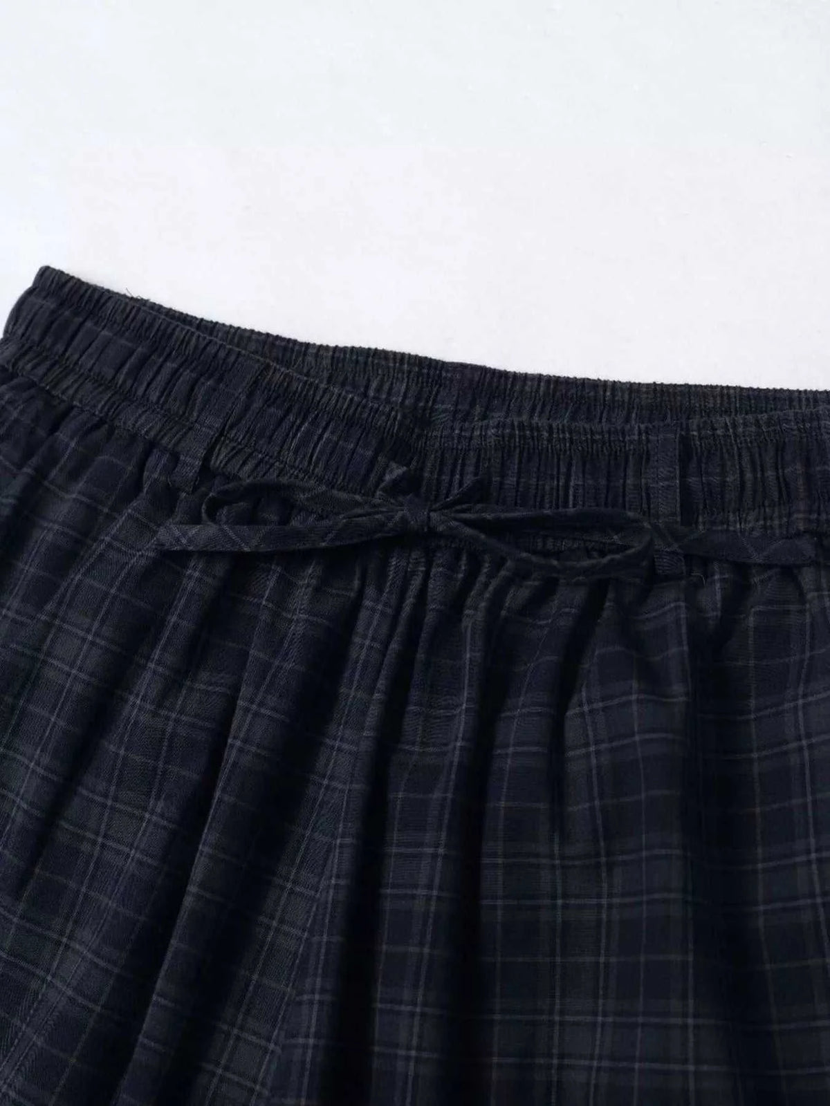 Men's Plaid Wide-Leg Drawstring Shorts 100400977962319 105 Gifts for Him Jerry's Apparel 