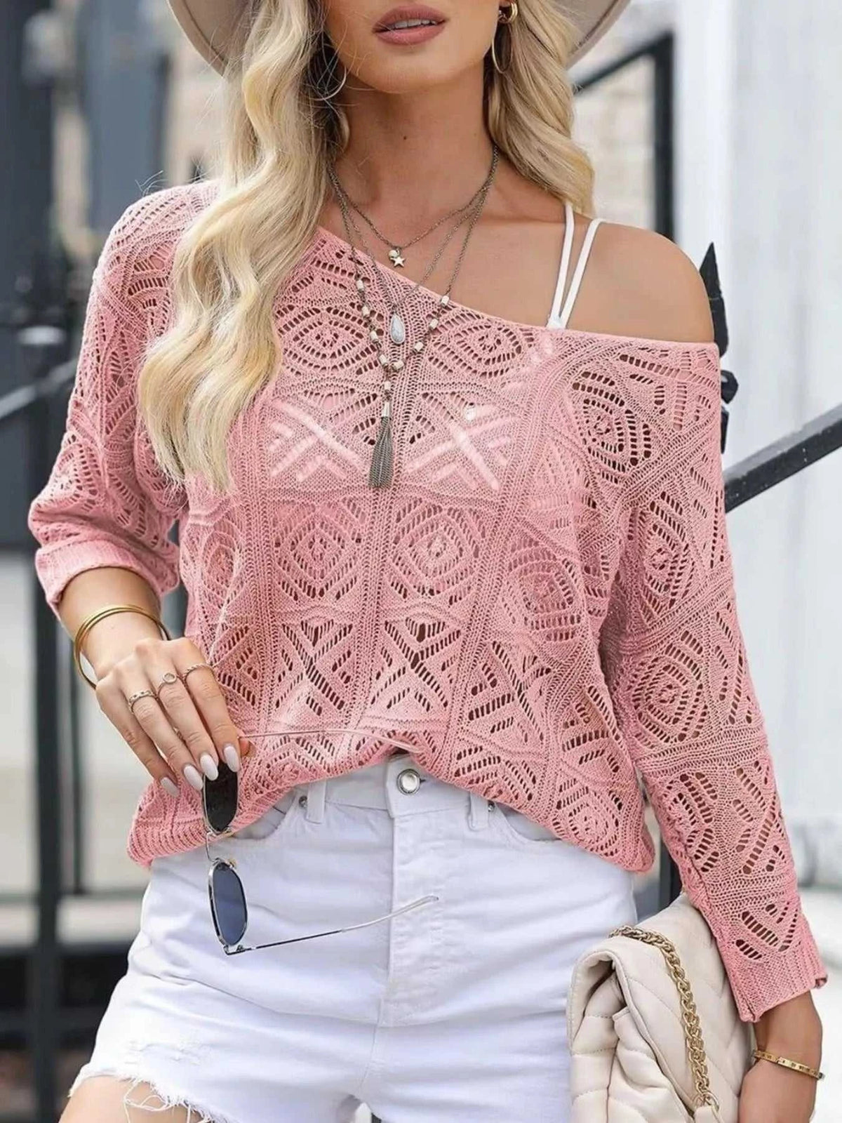 Loose Fit Crochet Knit Cover-Up 100100550437907 37 Affordable Fashion Under $100 Jerry's Apparel 
