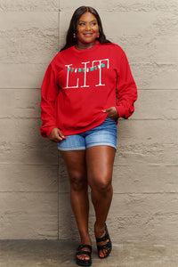 Full Size LIT Long Sleeve Sweatshirt