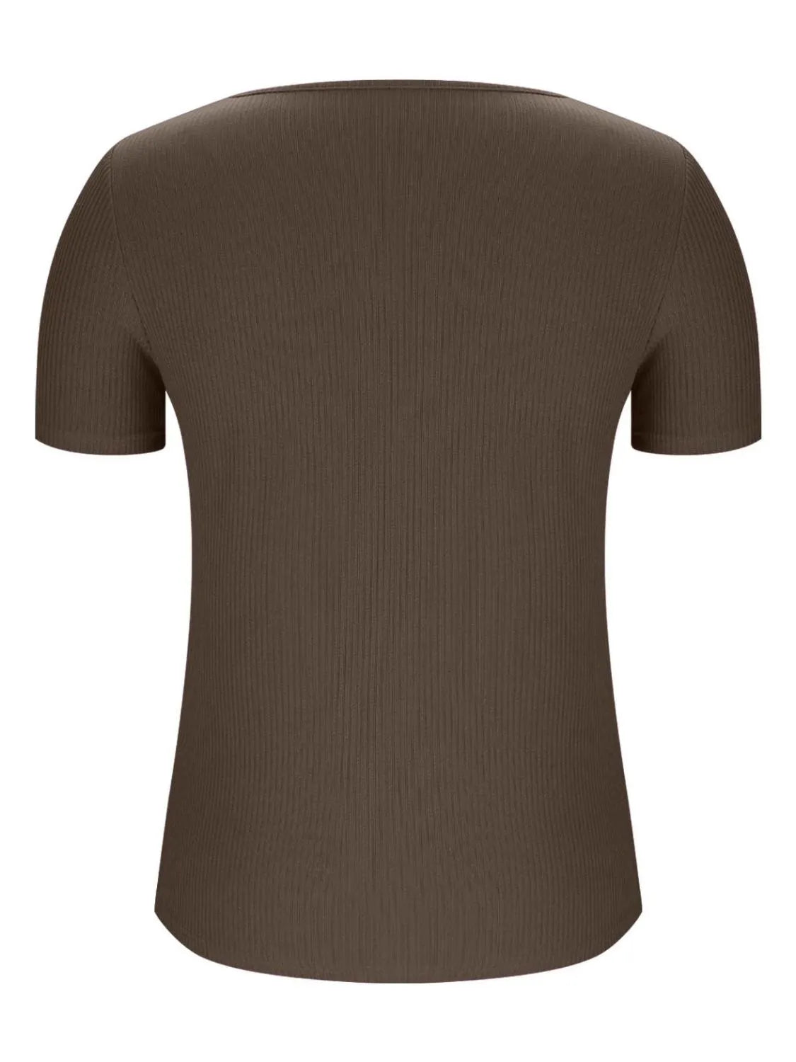 Solid V-Neck Short Sleeve T-Shirt