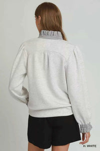 Umgee Stripe Ruffle Neck Long Sleeve Top 100100509861796 49 Affordable Fashion Under $100 Jerry's Apparel 