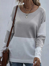 Color Block Round Neck Sweater 100100976966753 26 Affordable Fashion Under $100 Jerry's Apparel 