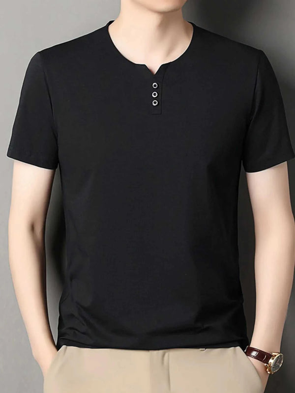Men's Decor Button Short Sleeve T-Shirt 100400481596480 27 Affordable Fashion Under $100 Jerry's Apparel 