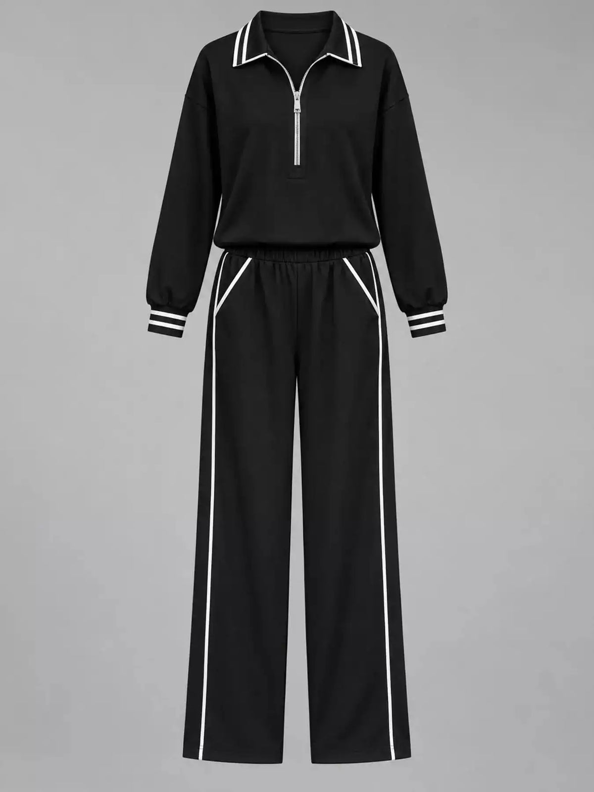 Striped Half Zip Top and Pants Set 101001673461092 67 Gifts for Her Jerry's Apparel 