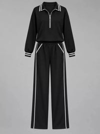 Striped Half Zip Top and Pants Set 101001673461092 67 Gifts for Her Jerry's Apparel 
