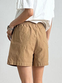 Elastic Waist Casual Shorts