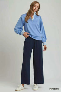 Umgee Stripe Ruffle Neck Long Sleeve Top 100100264141770 49 Gifts for Her Jerry's Apparel 